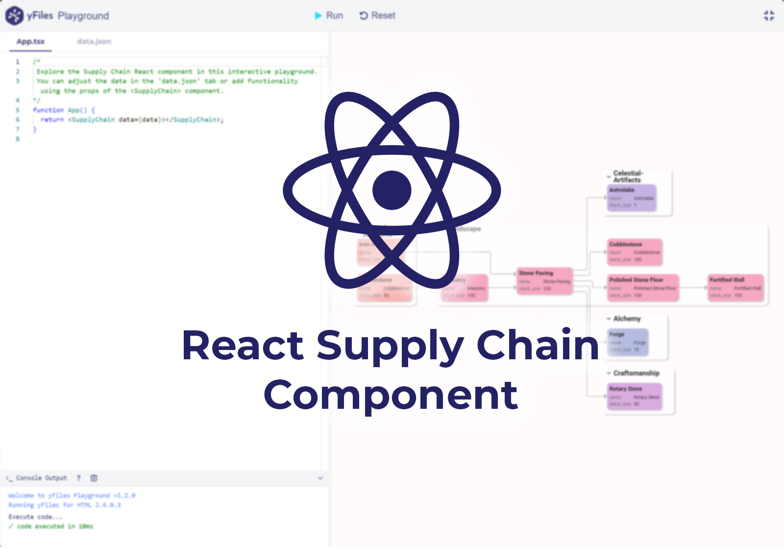 Thumbnail for the demo: React Supply Chain Component