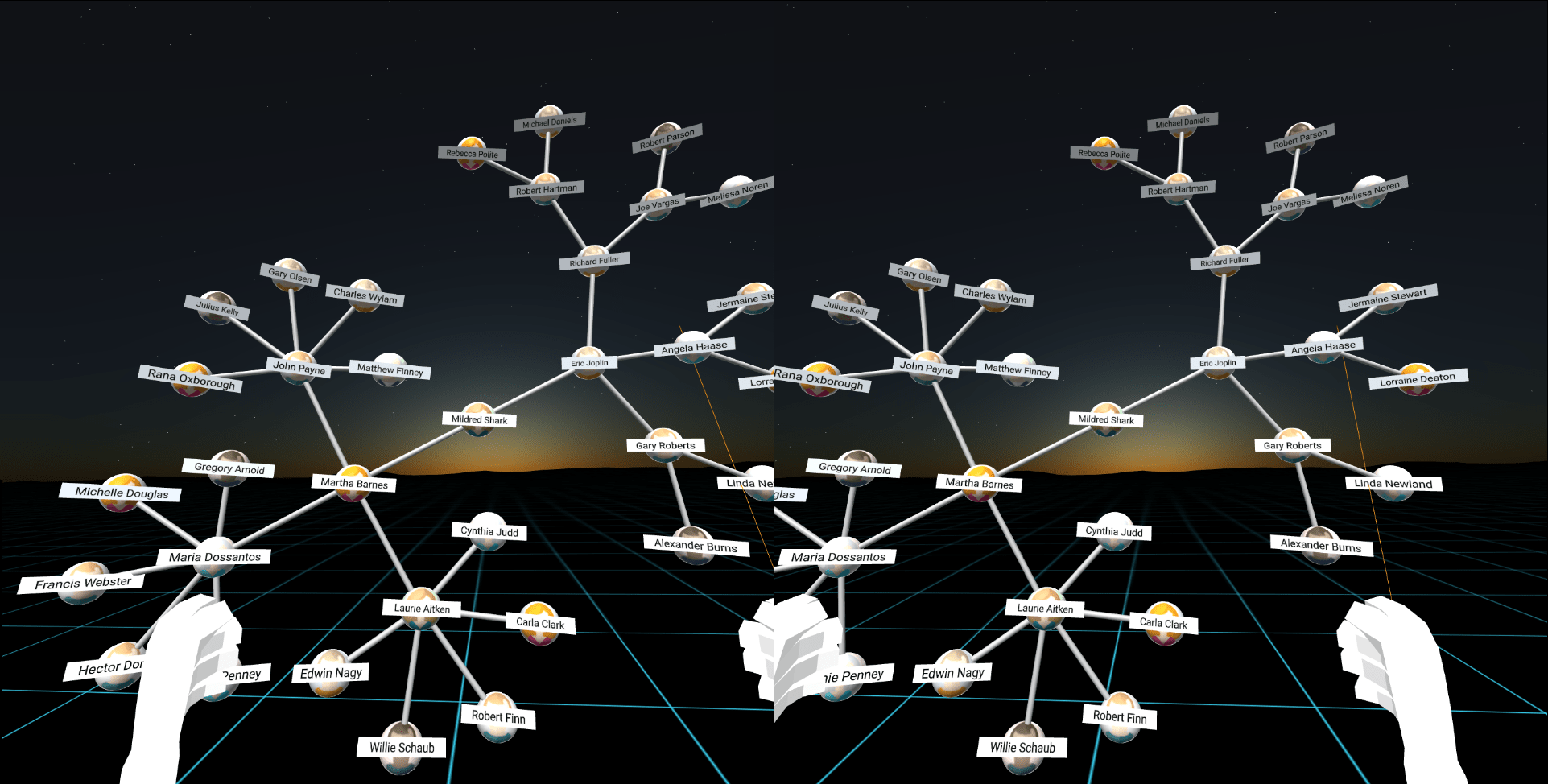 3D Network Exploration with yEd Live — Stereo VR Preview